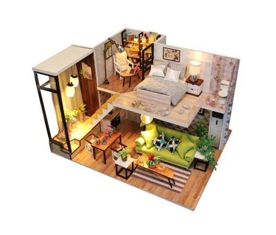 2Kids Toys miniatura domečku Romantický skandinávský styl