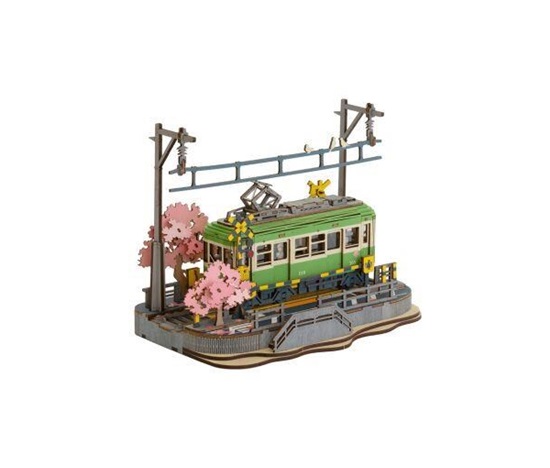 RoboTime 3D dřevěná skládačka Stanice se sakurami