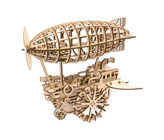 RoboTime 3D dřevěné mechanické puzzle Fantastická vzducholoď