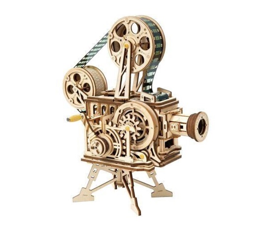 RoboTime 3D dřevěné mechanické puzzle Filmový projektor