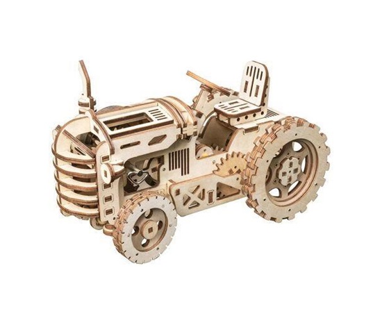 RoboTime 3D dřevěné mechanické puzzle Traktor