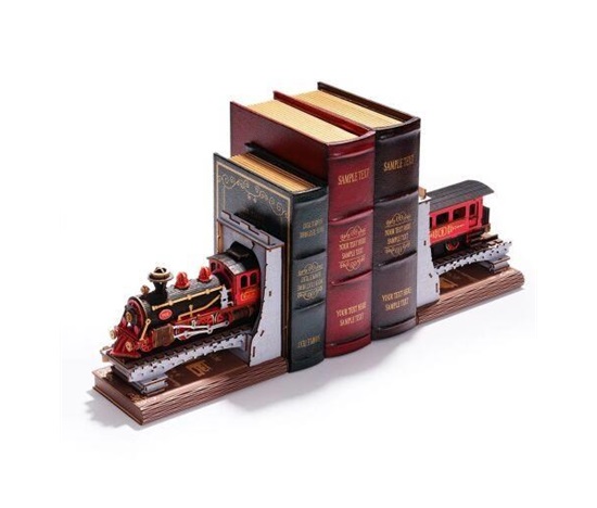 RoboTime 3D skládačka Zarážka na knihy Historický parní vlak