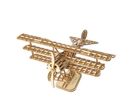 RoboTime dřevěné 3D puzzle Historické letadlo