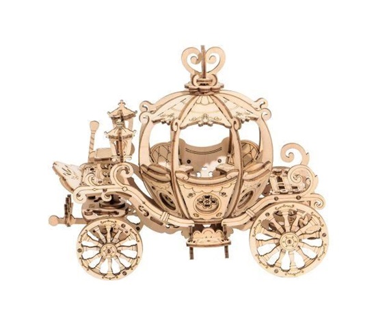 RoboTime dřevěné 3D puzzle Pohádkový kočár