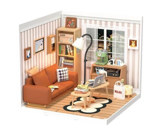 RoboTime Miniatura domečku Útulný obývací pokoj