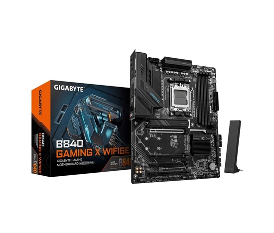 GIGABYTE MB Sc AM5 B840 GAMING X WF6E, AMD B840, 4xDDR5, WIFI, DP, HDMI, ATX