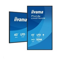 iiyama ProLite LH4375UHS-B2AG, 4K, USB, RS232, Ethernet, Wi-Fi, Android, kit (RS232), black
