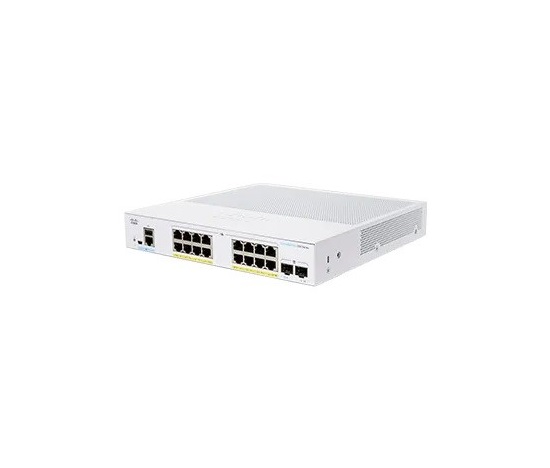 BAZAR - Cisco switch CBS350-16FP-2G-EU (16xGbE,2xSFP,16xPoE+,240W,fanless) - REFRESH - rozbaleno