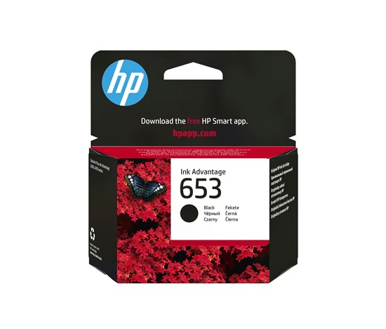 BAZAR - HP 653 Black Original Ink Advantage Cartridge (360 pages) - Poškozený obal (Komplet)