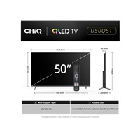 BAZAR - CHiQ U50QST TV 50", UHD, QLED, ultratenká, Google TV, DLG 120 Hz, Dolby Audio, Frameless, metalická - Poškozený