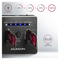AXAGON ADSA-M2C, USB-C 3.2 Gen 2 - 2x M.2 NVMe SSD CLONE MASTER stacja dokująca