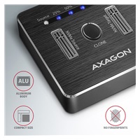 AXAGON ADSA-M2C, USB-C 3.2 Gen 2 - 2x M.2 NVMe SSD CLONE MASTER stacja dokująca