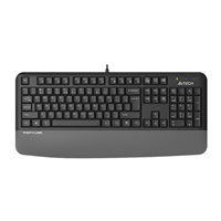 A4tech FK20, multimediální kancelářská klávesnice, CZ/US, USB, šedá