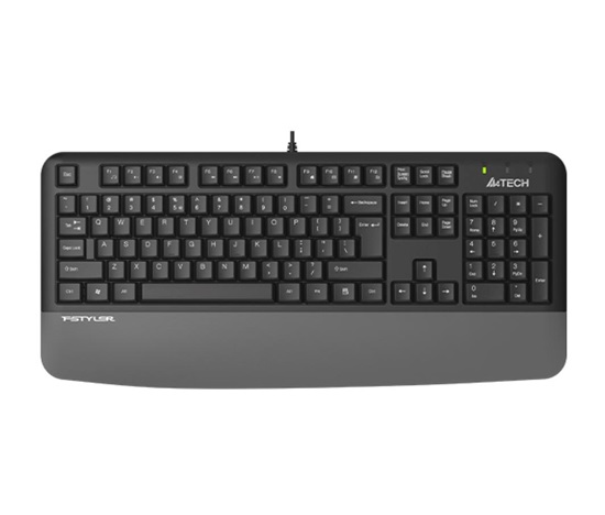 A4tech FK20, multimediální kancelářská klávesnice, CZ/US, USB, šedá