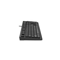 A4tech FKS12, multimediální kancelářská tichá klávesnice, CZ/US, USB, černá