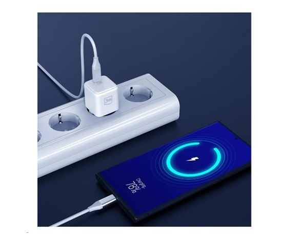 BAZAR - 3mk síťová nabíječka Hyper Charger PD 25W + kabel USB-C - Poškozený obal (Komplet)