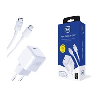 BAZAR - 3mk síťová nabíječka Hyper Charger PD 25W + kabel USB-C - Poškozený obal (Komplet)
