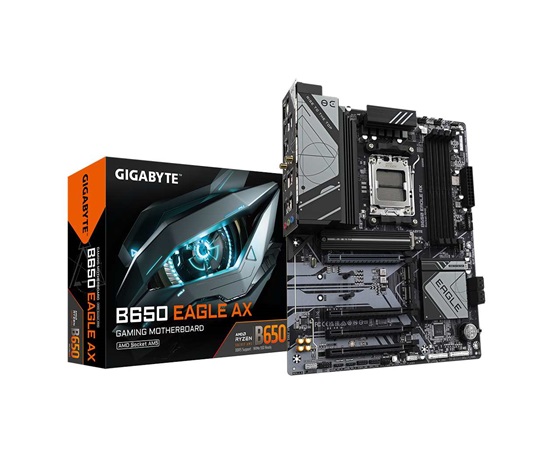 BAZAR - GIGABYTE MB Sc AM5 B650 EAGLE AX, AMD B650, 4xDDR5, 1xDP, 1xHDMI, WI-FI, ATX - Po opravě (Komplet)