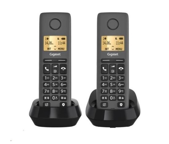 BAZAR - Gigaset Basic 100 Duo Black - Poškozený obal (Komplet)