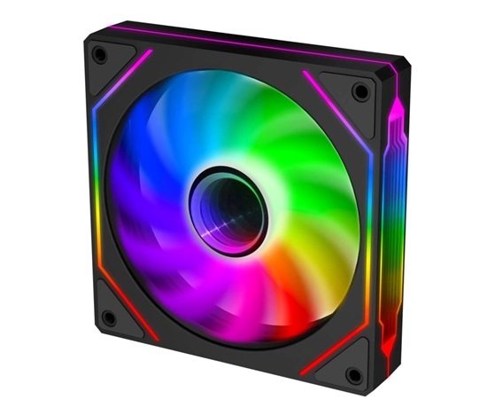 EVOLVEO 120UX-M ventilátor 120mm, 4pin molex, ARGB, master, černá