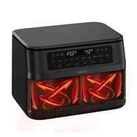 Salente DoubleAir, duální horkovzdušná fritéza, 11 l, černá