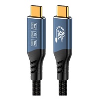 PREMIUMCORD Kabel USB4™ Version2.0 80Gbps 16K@60Hz 240W Thunderbolt 3 a 4 kabel 0,8m