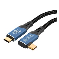 PREMIUMCORD Kabel USB4™ Version2.0 80Gbps 16K@60Hz 240W Thunderbolt 3 a 4 kabel zahnutý 1m