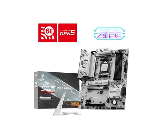 BAZAR - MSI MB Sc AM5 B850 GAMING PLUS WIFI6E, AMD B850, 4xDDR5, 1xDP, WiFi, ATX - Poškozený obal (Komplet)