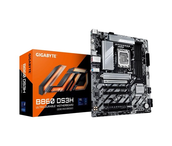 BAZAR - GIGABYTE MB Sc LGA1851 B860 DS3H, Intel B860, 4xDDR5, 1xDP, 1xHDMI, ATX - Po opravě (Komplet)