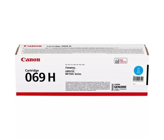 BAZAR - Canon TONER CRG 069C H azurová pro LBP673Cdw, MF752Cdw a MF754Cdw (5 500 str.) - Poškozený obal (Komplet)