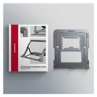 AXAGON STND-LAG, aluminiowa podstawka do laptopów 10"-17.3", regulowana wysokość, szara