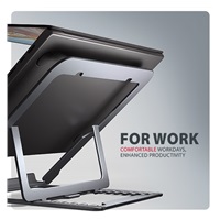 AXAGON STND-LAG, aluminiowa podstawka do laptopów 10"-17.3", regulowana wysokość, szara