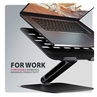 AXAGON STND-LQB, hliníkový HQ stojan pro notebooky 10"-17.3", nastavitelná výška a úhel, černý
