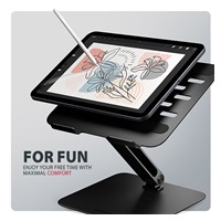 AXAGON STND-LQB, hliníkový HQ stojan pro notebooky 10"-17.3", nastavitelná výška a úhel, černý