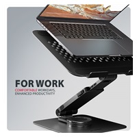 AXAGON STND-LRB, aluminiowy stojak do laptopów 10"-17.3" z regulowaną wysokością, kątem nachylenia i obrotem, czarny