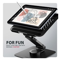 AXAGON STND-LRB, aluminiowy stojak do laptopów 10"-17.3" z regulowaną wysokością, kątem nachylenia i obrotem, czarny