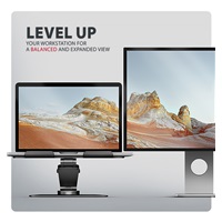 AXAGON STND-LRB, aluminiowy stojak do laptopów 10"-17.3" z regulowaną wysokością, kątem nachylenia i obrotem, czarny