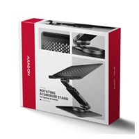 AXAGON STND-LRB, aluminiowy stojak do laptopów 10"-17.3" z regulowaną wysokością, kątem nachylenia i obrotem, czarny