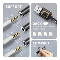 AXAGON ADA-HA, adapter audio USB-A na jack 3,5 mm Hi-Res DAC, 384 kHz / 32 bit, stereo