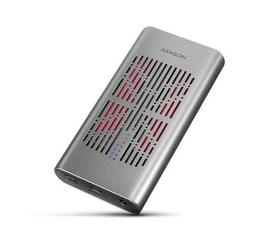 AXAGON EEM2-20GD, zewnętrzna obudowa USB-C 20 Gbps na dwa dyski SSD M.2 NVMe z funkcją klonowania