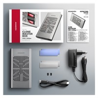 AXAGON EEM2-20GD, zewnętrzna obudowa USB-C 20 Gbps na dwa dyski SSD M.2 NVMe z funkcją klonowania