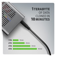 AXAGON EEM2-20GD, zewnętrzna obudowa USB-C 20 Gbps na dwa dyski SSD M.2 NVMe z funkcją klonowania