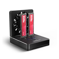 AXAGON ADSA-M2C22, stacja dokująca USB-C 20Gb/s dla 2× dysków M.2 NVMe/SATA SSD z funkcją klonowania