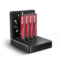 AXAGON ADSA-M2C44, stacja dokująca USB4 dla 4× dysków M.2 NVMe SSD z funkcją klonowania