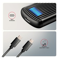 AXAGON EEM2-SC, zewnętrzna obudowa USB-C 10Gbps do dysków M.2 NVMe SSD, bezśrubowa, aluminiowa żebrowana