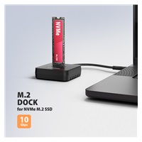 AXAGON ADSA-M2C11L, stacja dokująca USB-C 10Gbps dla 1x dysku M.2 NVMe SSD