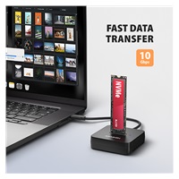 AXAGON ADSA-M2C11L, stacja dokująca USB-C 10Gbps dla 1x dysku M.2 NVMe SSD