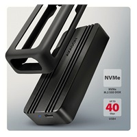 AXAGON EEM2-40G, zewnętrzna obudowa USB-C 40 Gbps do dysków M.2 NVMe SSD, wzmocnione aluminium