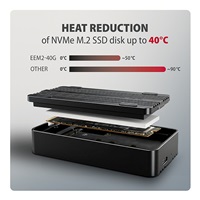 AXAGON EEM2-40G, zewnętrzna obudowa USB-C 40 Gbps do dysków M.2 NVMe SSD, wzmocnione aluminium