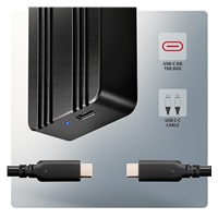 AXAGON EEM2-40G, zewnętrzna obudowa USB-C 40 Gbps do dysków M.2 NVMe SSD, wzmocnione aluminium